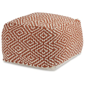 Ashley Furniture Brynnsen Rust Ivory Pouf