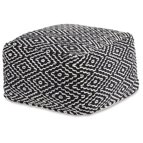 Ashley Furniture Jasett Black Ivory Pouf