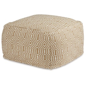 Ashley Furniture Adamont Tan Ivory Pouf