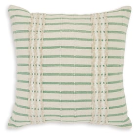 4 Ashley Furniture Rowton White Green Pillows