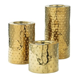 Ashley Furniture Marisa Gold 3pc Candle Holder Set