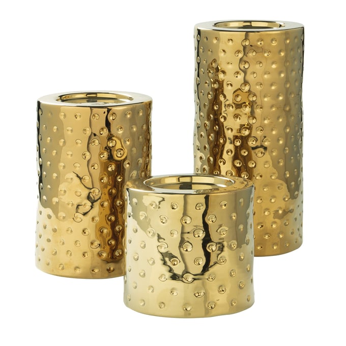 Ashley Furniture Marisa Gold 3pc Candle Holder Set A2000461