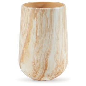 Ashley Furniture Cammen Tan White Ceramic Vase