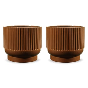 2 Ashley Furniture Avalyah Burnt Umber Vases