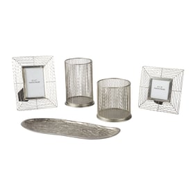 Ashley Furniture Dympna Silver 5pc Accessory Set