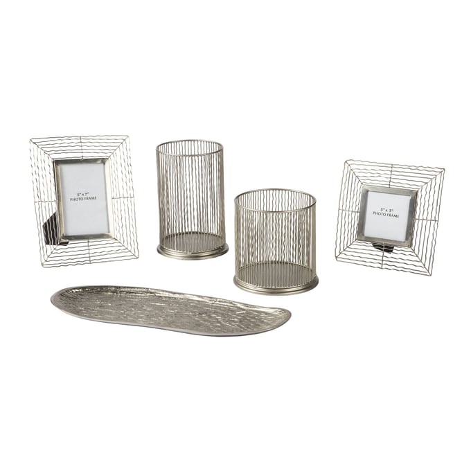 Ashley Furniture Dympna Silver 5pc Accessory Set A2C00115