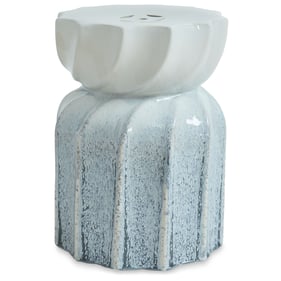 Ashley Furniture Michamere Gray Taupe Ceramic Stool