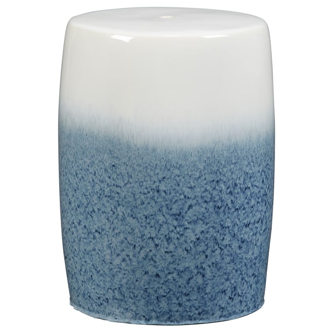 Ashley Furniture Ikegrove White Blue Ceramic Stool A3000620