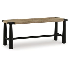 Ashley Furniture Acerman Black Natural Accent Bench