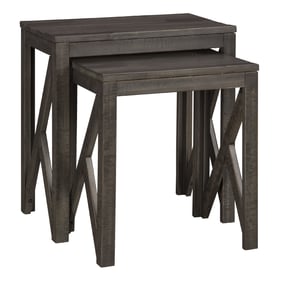 Ashley Furniture Emerdale Gray 2pc Accent Nesting Table Set