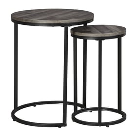 Ashley Furniture Briarsboro Black Gray 2pc Accent Table Set