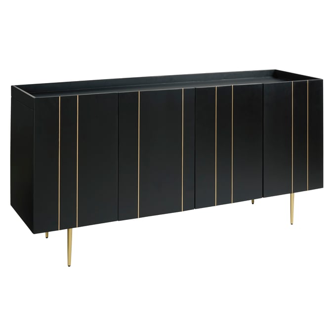 Ashley Furniture Brentburn Black Gold Accent Cabinet A4000260