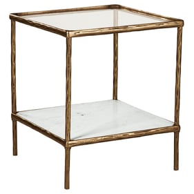 Ashley Furniture Ryandale Antique Brass Accent Table