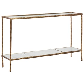 Ashley Furniture Ryandale Antique Brass Console Sofa Table