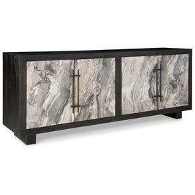 Ashley Furniture Lakenwood Black Gray Ivory Accent Cabinet