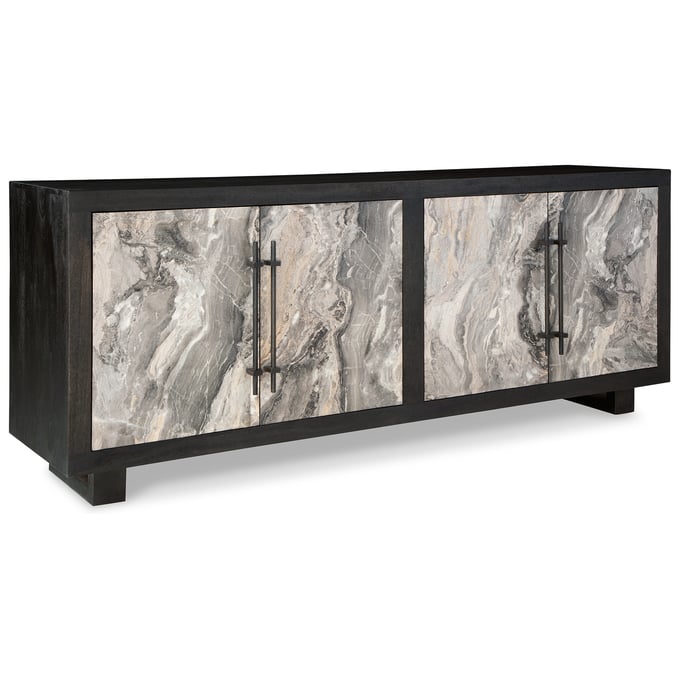 Ashley Furniture Lakenwood Black Gray Ivory Accent Cabinet A4000534