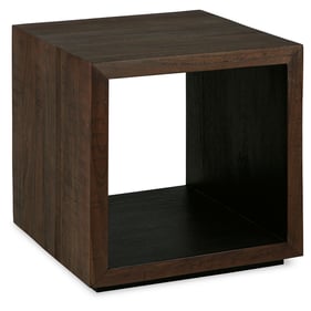 Ashley Furniture Hensington Brown Black Square End Table