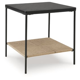 Ashley Furniture Minrich Black Natural Accent Table