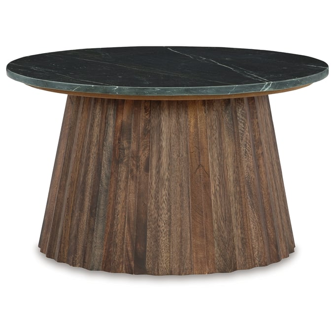 Ashley Furniture Ceilby Black Brown Accent Cocktail Table A4000601