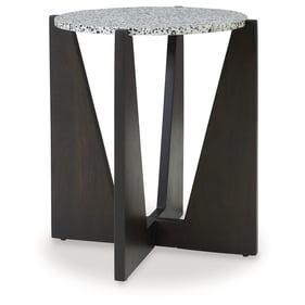 Ashley Furniture Tellrich Black White Accent Table