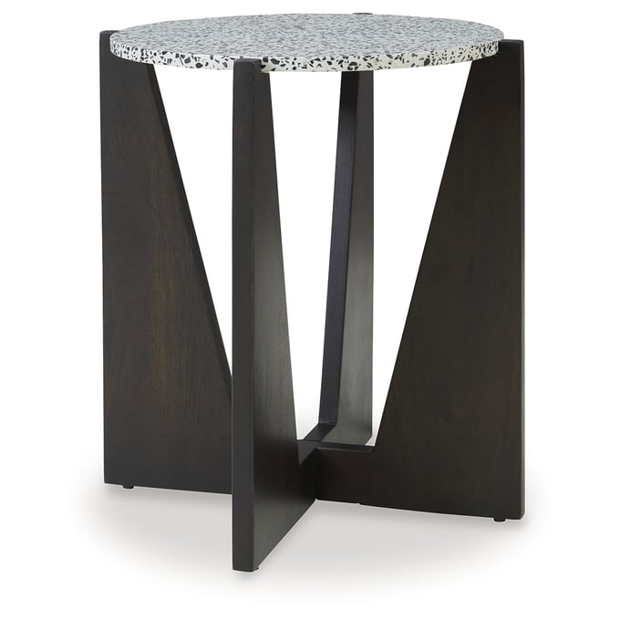 Ashley Furniture Tellrich Black White Accent Table A4000616