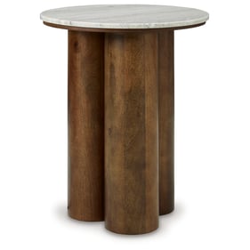 Ashley Furniture Henfield Beige Brown Accent Table