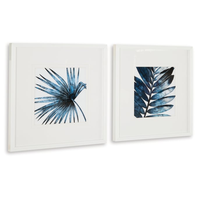 Ashley Furniture Breelen Blue White 2pc Wall Art Set A8000369