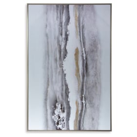 Ashley Furniture Acebell Gray White Wall Art