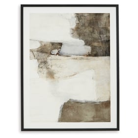 Ashley Furniture Aldricton Brown White Wall Art