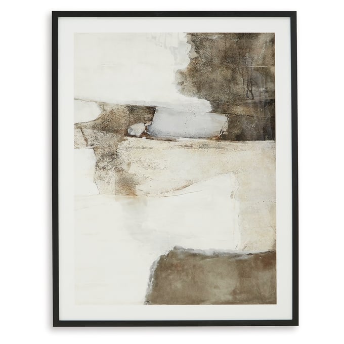 Ashley Furniture Aldricton Brown White Wall Art A8000406