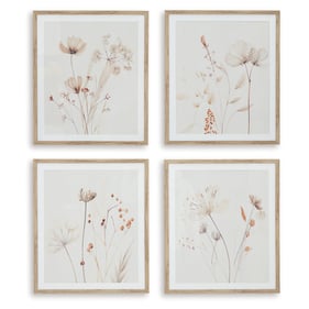 Ashley Furniture Bondner Beige Rust 4pc Wall Art Set