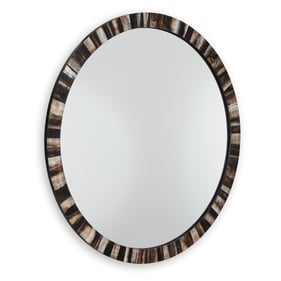 Ashley Furniture Ellford Black Brown Cream Accent Mirror