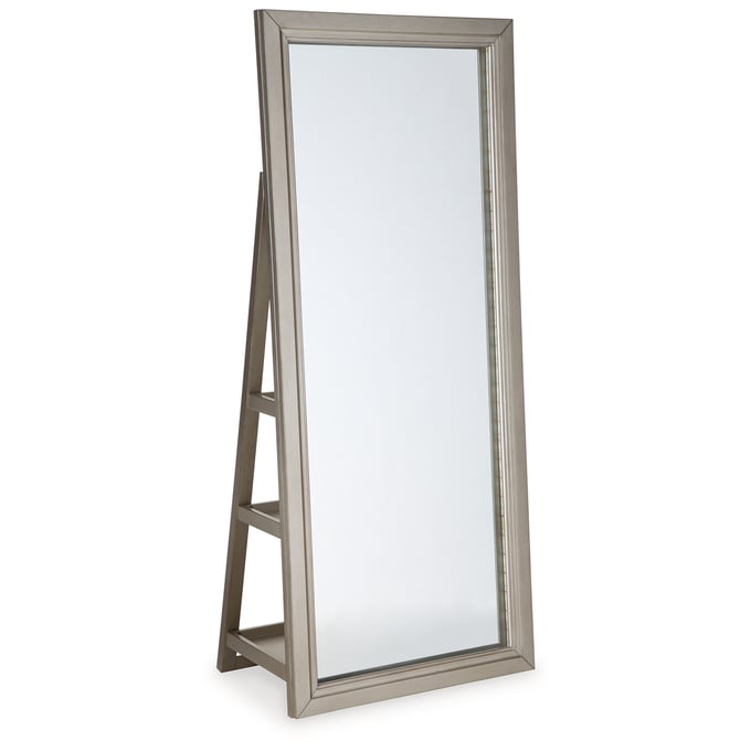 Ashley Furniture Evesen Champagne Floor Standing Storage Mirror A8010379