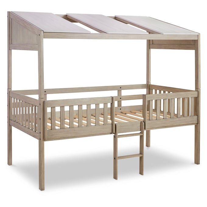 Ashley Furniture Wrenalyn Two Tone Wood Twin Loft Bed B081B3