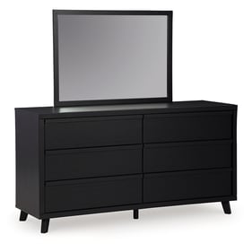 Ashley Furniture Danziar Black Dresser And Mirror