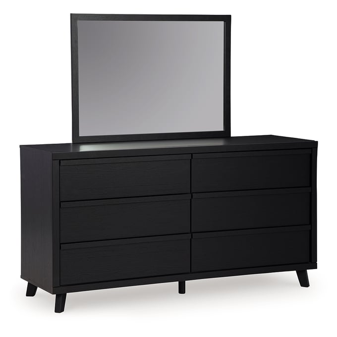 Ashley Furniture Danziar Black Dresser And Mirror B1013B11