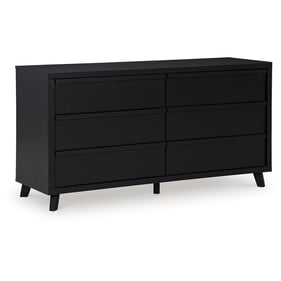 Ashley Furniture Danziar Black Six Drawer Dresser