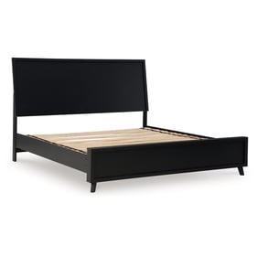 Ashley Furniture Danziar Black Wood King Panel Bed