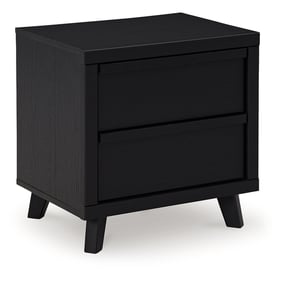 Ashley Furniture Danziar Black Two Drawer Night Stand