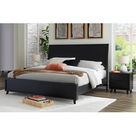 Ashley Furniture Danziar Black Wood 2pc Queen Panel Bedroom Set