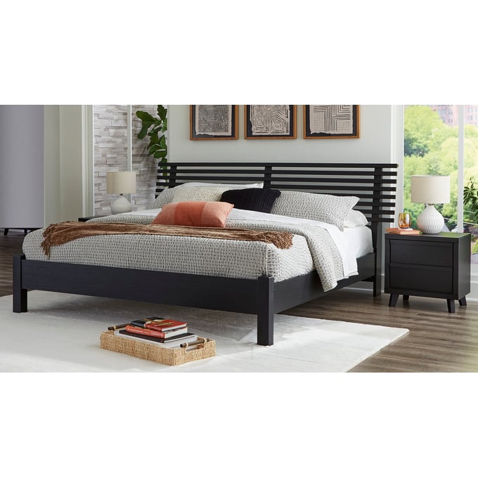 Ashley Furniture Danziar Black 2pc Queen Slat Panel Bedroom Set B1013-BR-S10