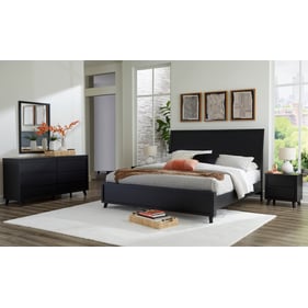 Ashley Furniture Danziar Black Wood 4pc King Panel Bedroom Set