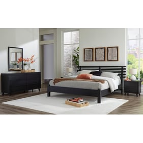 Ashley Furniture Danziar Black 4pc King Slat Panel Bedroom Set