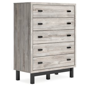 Ashley Furniture Vessalli Gray Five Drawer Wide Chest