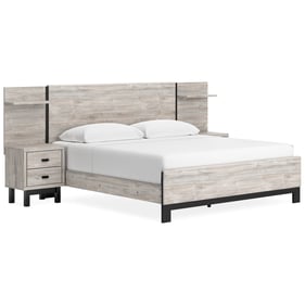 Ashley Furniture Vessalli Gray 3pc Bedroom Set With King Extensions Panel B...