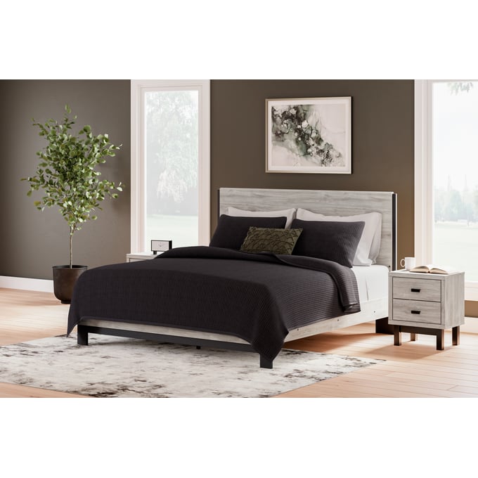 Ashley Furniture Vessalli Gray 2pc Bedroom Set With King Panel Bed B1036-BR-S2