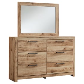 Hyanna Contemporary Tan Dresser And Mirror