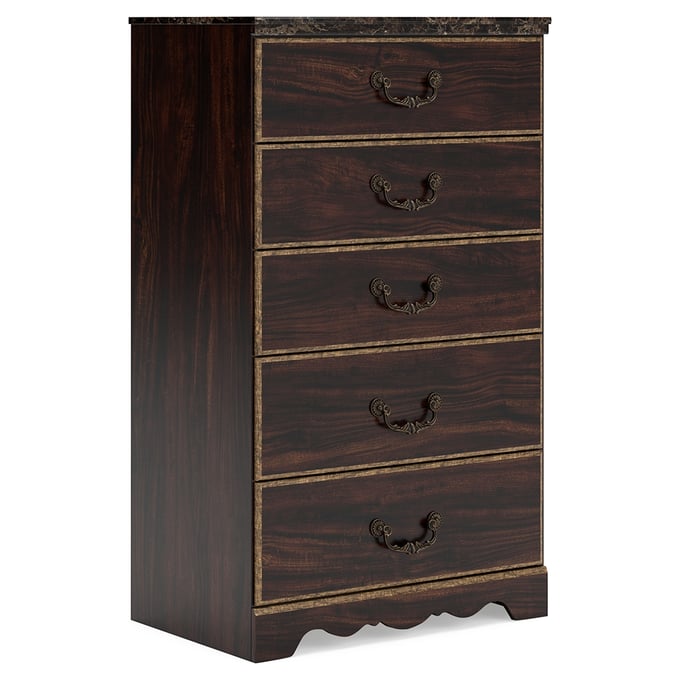 Ashley Furniture Glosmount Reddish Brown Five Drawer Chest B1055-245