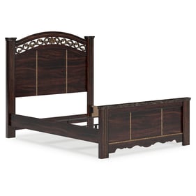 Ashley Furniture Glosmount Reddish Brown Queen Poster Bed