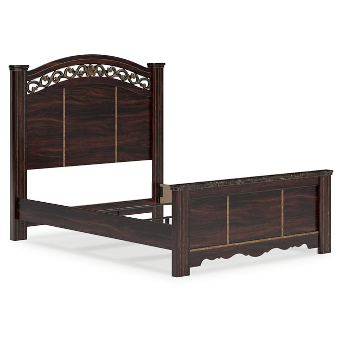 Ashley Furniture Glosmount Reddish Brown Queen Poster Bed B1055B2